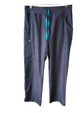 Figs Technical Drawstring Cargo Scrub Pants Gray Unisex S Polyester Blend